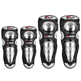 Motorcycle Armor Stainless Steel Knee Pads Elbowpads Motocross Off-Road Racing Elbow Protector Gear Anti-fall Thickened Warm 4pc