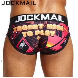 New JOCKMAIL Sexy Mens Underwear briefs Cuecas playful printed Gay Underwear calzoncillos hombre slips Male Panties2414