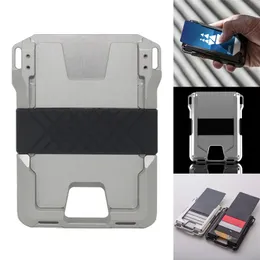 Nuovo portafoglio EDC in alluminio lavorato a CNC RFID Blocking Card Bag Custodie per carte Organizzatori di denaro275D