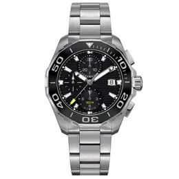 Luxury Watch Mens Chronograph Quartz assiste clássico estilo de aço inoxidável completo 5 atm a impermeabilização Super luminosa Japão VK MOV269Z