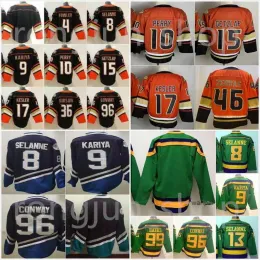 Uomini personalizzati cuciti Anaheim Ice Hockey 15 Ryan Getzlaf Jersey 17 Ryan Kesler 4 Cam Fowler 36 John Gibson 96 Charlie Conway 8 Teemu Selanne 9