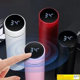 New Fashion Smart Mug Temperature Display Vacuum Stainless Steel Water Bottle Kettle Thermos Cup With LCD Touch Screen Gift Cup