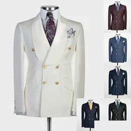 Tuxedos One Piece Business Plus size Mens Suits Double Brested Groom Prom Party Blazer Overcoat Events Drop Droviour Events Wear DHXZ3