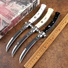 Model 6 Tactical Automatic Machete Mirror Blade Acrylic Handle Outdoor Hunting Camping Multifunctional tool EDC Men's holiday Gift