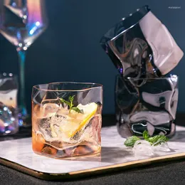 Copos de vinho origami forma cristal vidro uísque lote de chá garrafa de água tequila fofa ss