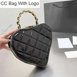 CC Bag Other Bags 1A6K9SD Spring Heart Style Valentine Day Bags Classic Handle Totes Quilted Patent Leather Famous Luxury Designer Clutch Mini Cosmetic Vanity E