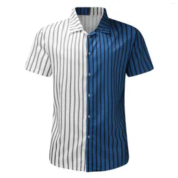 Men's T Shirts Men's Shirt Turn-down Collar Street Wear Blouse Tops For Spring Autumn Work Cardigan Elegant