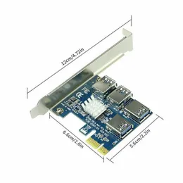 PCI-E إلى محول 1 بدوره 4 Xpress Slot 1x to16x USB3.0 Special Riser Card Extender Converter PCIe