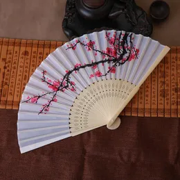 Cherry Blossom Silk Hand Wedding Favor Plum Blossom Hand Folding Fan SN5168