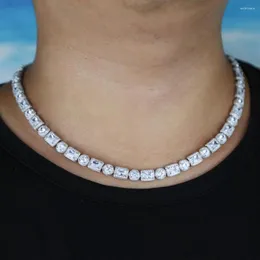 Ketten Männer Hip Hop Single Layer Tennis Kette Cz Gepflasterte Choker Halskette Schmuck Geschenk Eine Reihe Anhänger Für Thema Party