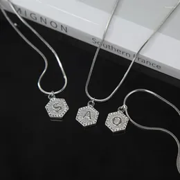 Girocollo Collana personalizzata Acciaio inossidabile Catena d'argento presente per mamma Ragazza Nome Fascino Lettera Ciondolo Regalo damigella d'onore Gioielli personalizzati