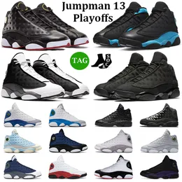 Jumpman 13 Playofflar Basketbol Ayakkabıları Erkekler Kadınlar 13s Üniversite Mavi Siyah Flint Black Cat Hyper Royal O Gam Gom Griped Erkek Eğitimleri Açık Sabitlik