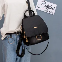 Backpack Style Fashion PU Leather Women Mini Shoulder Bags Teenager School Bag Lady Backpacks