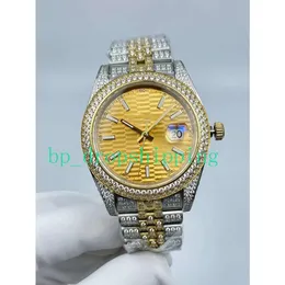 2023 Men's Fashion Watch 36mm/41mm Full Diamond Ice Gold Luxury Sapphire Glass Jubilee Luminous Green Automatic Movement Christmas Premium Presents