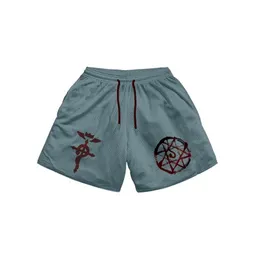 Mäns shorts anime fullmetal alche gymträning träning bodybuilding sport män casual kläder manlig fitness jogging 230308