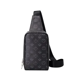 Män bröstslingväska klubbar trycker PVC läder crossbody axel ryggsäck handväska dagligen mobiltelefon lyx varumärke ryggsäck small2272