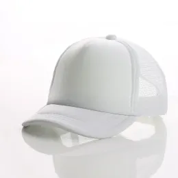 Barn Trucker Hattar Sommar Mesh Tom Baseball Kepsar Justerbar Snapback För Barn Vanliga Bolle Kepsar Solskydd svart blå gul grön rosa orange grå vit