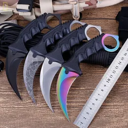 7.48'' Fixed Blade Knife with Sheath cs go Karambit Knife Outdoor Survival Tactical Camping Hunting Knives EDC Self-defe