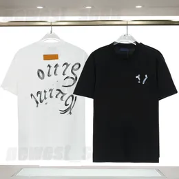 2023 T-shirt maschili da uomo tees polo da uomo magliette estate maglietta di lusso bianco nero colore semplice lettera stampa magliette di cotone casual cotone