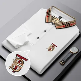 Hochwertiges, besticktes Kurzarm-Poloshirt aus 100 % Baumwolle für Herren, koreanische Modekleidung, Sommer-Luxus-Top, asiatische Größe M L XL XXL XXXL XXXXL