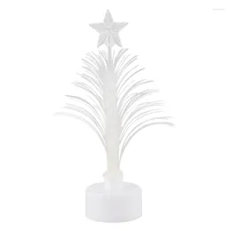 Decorazioni natalizie - Albero luminoso a LED in fibra ottica colorata con una ventosa a stella superiore