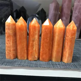 Decorative Figurines Wholesale Natural Gemstone Wands Sunstone Tower Healing Crystal Quartz Point For Decoration