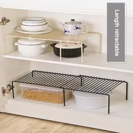 Hooks & Rails Cabinet Shelf Organizers Stackable Expandable Set Of 2 Metal Kitchen Counter Shelves Mini Storage Rack Retractable