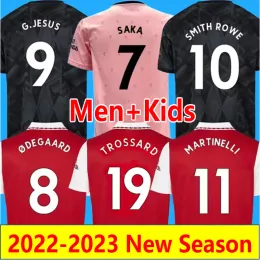 22 23 G.Jesus Pepe Saka Soccer Maglie Odegaard Smith Rowe 2022 2023 Home Nketiah Trossard Kiwior Shirt da calcio Martinelli Zinchenko Saliba