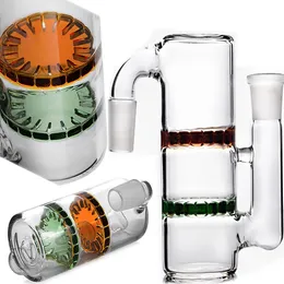 18-mm-Gläser, Aschefänger, Wasserpfeifen, 2-lagiger Kamm, Bongs, Perkolator, Rauchsammler, dicker 14-mm-Glasaschenfänger