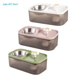 Cat Bowls Feeders C9ga Water Fountain Automatisk skål Matning av husdjursdispenser 230309