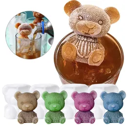 Eiscreme-Werkzeuge, NEU, 3D-Eiswürfelbereiter, kleiner Teddybär, Schokoladenkuchenform, Tablett, Eiscreme, DIY-Werkzeug, Whisky, Wein, Cocktail, Silikonform Z0308