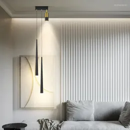 Lâmpadas pendentes Luzes LED nórdicas modernas para a sala de estar da sala de estar Interior do banheiro Lâmpada pendurada 3 Cor 3 Cor 3