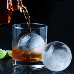 Ice Cream Tools Bar Whisky Ice Ball Mould Maker Silicone Ice Box Large Spherical Frozen Ice Cube Mold Whisky Z0308