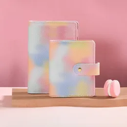 Блокнот A6 A7 Macaron Color 6 Ring Binder Cup-On Notebbook кожаная ноутбука для ноутбуков.