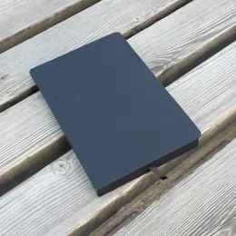 메모장 Mirui A5/A6 검은 색 종이 하드 커버 비백 내부 페이지 휴대용 작은 포켓 노트북 100 시트 스케치북 문구 선물 230309
