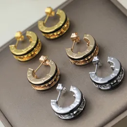 Buigari Circular Designer Dangle Earrings for Woman Diamond 최고 카운터 품질 골드 도금 18K 클래식 스타일 브랜드 디자이너 여자 친구를위한 선물 009