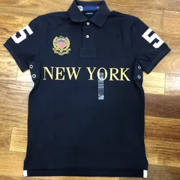 Polo-T-Shirt, neues, beliebtes, hochwertiges, billiges schwarzes Design aus 100 % Baumwolle, besticktes Polo-T-Shirt für Herren, S-5XL