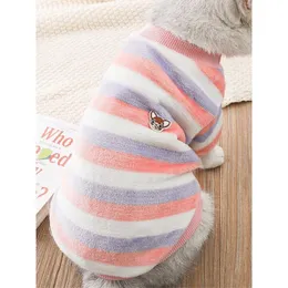 Costumi per gatti Vestiti Maglione piccolo Cappotto per animali British Short Blue Fold Ear Puppet Striped Autunno Inverno Calore Ispessimento