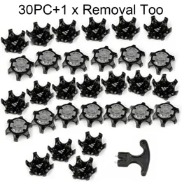 Other Golf Products 30 Shoe Spikes Replace Clamp Screw in Removal Tools Plastic Black Supplies Accessories Support From Up Ground 230308