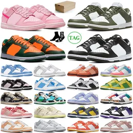 مع مربع الباندا الثلاثي الوردي منخفض الجري أحذية الرجال أحذية رياضية متوسطة الزيتون ميامي الأعاصير البرتقالي جامعة لوبستر