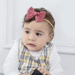 Hair Accessories Kids Bow Headwear Pure Linen Knot Headband Super Soft Non-marking Fabric Cute Multicolor Corduroy