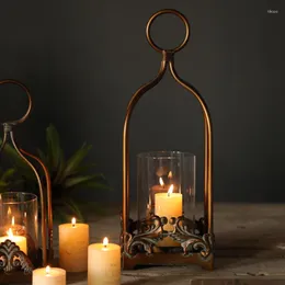 촛불 홀더 금속 파트티 테이블 벽 투명 디자인 아트 북유럽 샹들리에 부지오 장식용 액세서리