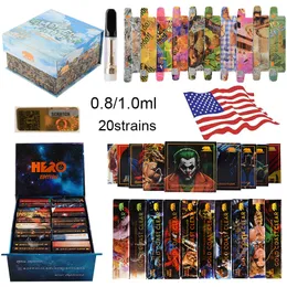 Gold Coast Clear GCC Atomizers Vapes Cartridges Packaging 0.8ml 1.0ml HR Smokers Club Edition Ceramic Coil 510 Thread Carts USA Warehouse