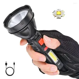 Flashlights Torches Powerful LED Super Bright Torch Portable Outdoor Camping Flash Light Work Long-Range FlashlightFlashlights