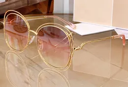 119S Gold Metal Gover Pink Shamed Sunglasses for Women Sun Glasses Shades Gafas de Sol Designers نظارات شمسية UV400 مع صندوق