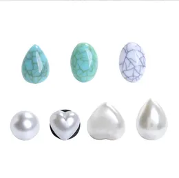Shoe Parts Accessories Mix Fast Delivery Turquoise Water Drops Peach Heart Oval Abs Pearl Custom Mexican Style Pvc Charms Shoecharms 18A2S