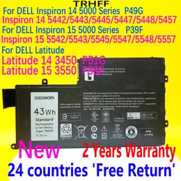 Tablet PC-batterier Dodomorn Nytt trhff-batteri för Dell Inspiron 14 5445/5447/5448/5457 15 5545/5547/5548/5557 Latitude 14-3450