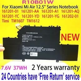 Tablet PC Batteries DODOMORN 7.6V 37WH NEW R10BO1W For Xiaomi Mi Air 12.5 inch Series Notebook Battery R10B01W 161201-01 161201-