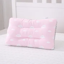 Pillows Lovely Baby Pillows Toddler Bedding Pillows Cotton Kids Sleeping Positioner born Boy Girl Head Cushion Anti Roll Support Pad 230309