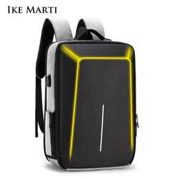 School Bags IKE MARTI Multifunctional Anti Theft Backpack Men 15.6 Inch Laptop Backpack Notebook USB Travel Bag Rucksack School Bag For Male 230309